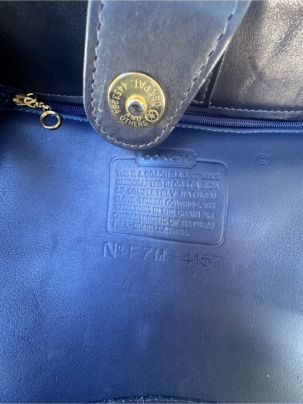 Vintage Navy coach waverly soho buckle bag - Picture 4 of 4